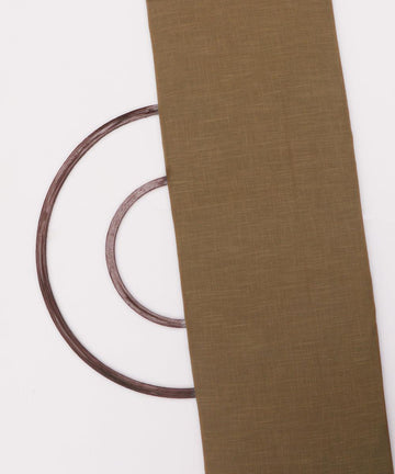 burly wood plain slub cotton fabric